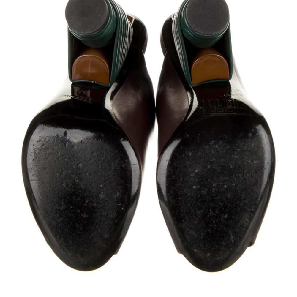🤎💚🤎 Balenciaga Sculptural Leather Mules | Runway Heel | Size 6.5 (IT 37) - Picture 5 of 5